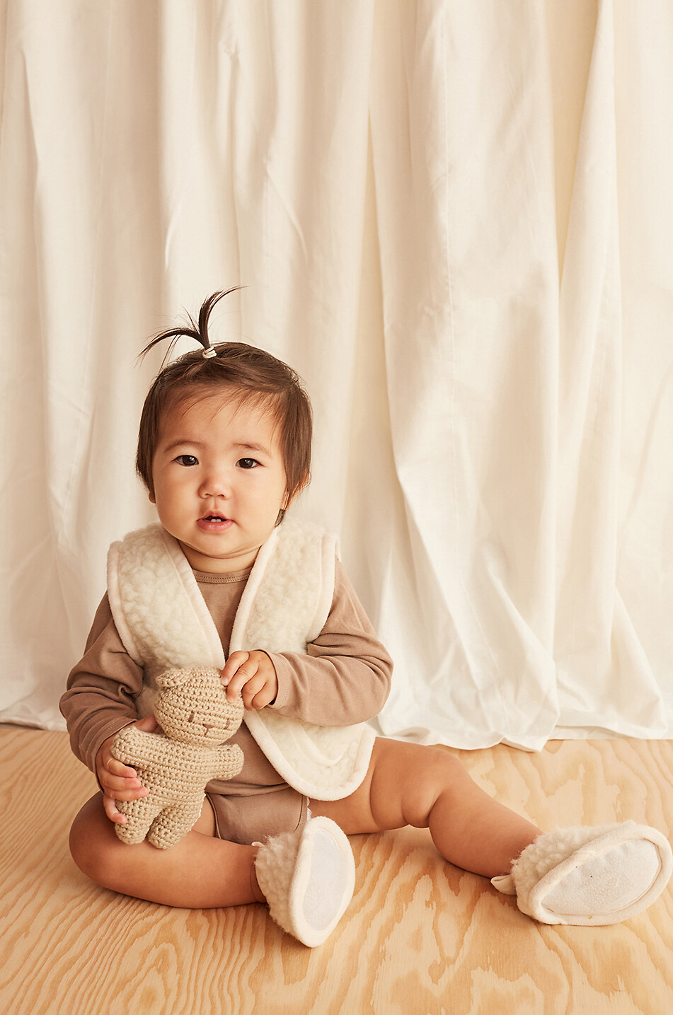 Milk Booties baby wool and suede slippers