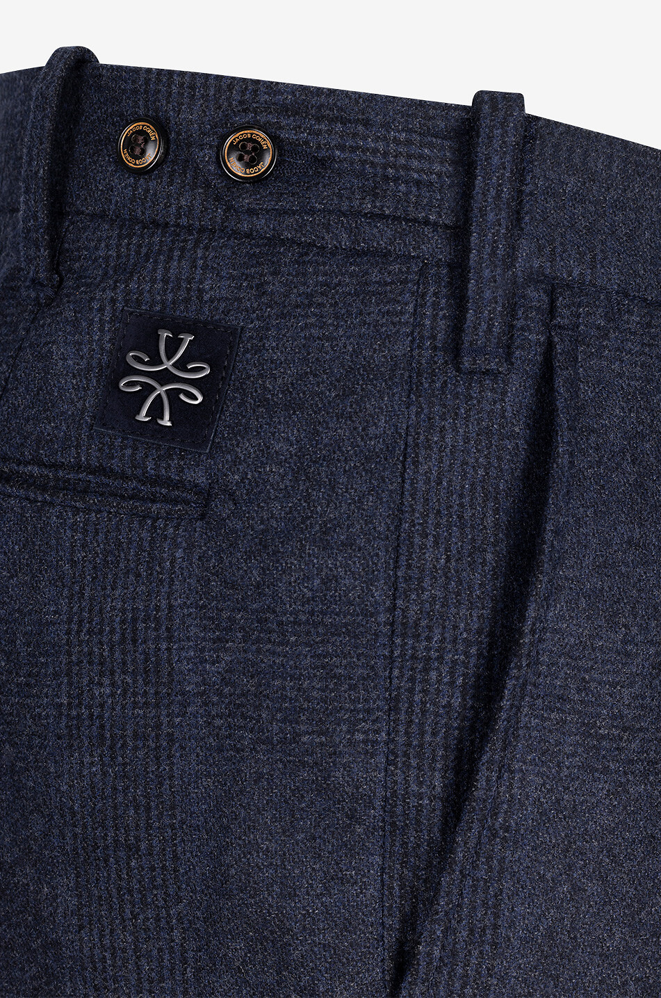 Henry checked virgin wool trousers