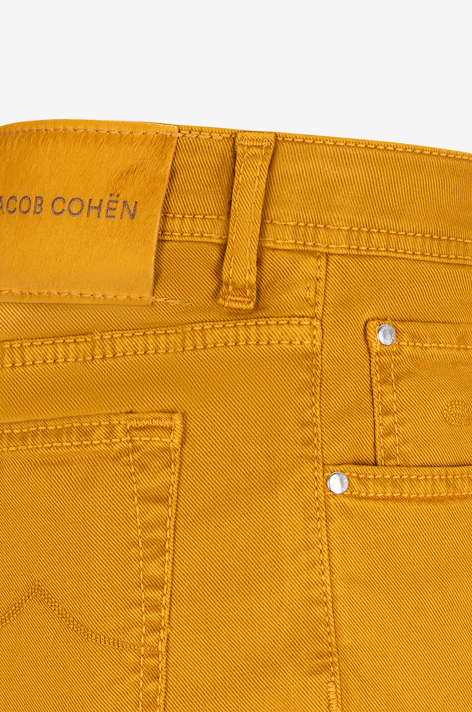 JACOB COHEN Gefärbte Jeans mit geradem Bein aus Baumwolle und Lyocell Bard Herren MITTELGELB 3