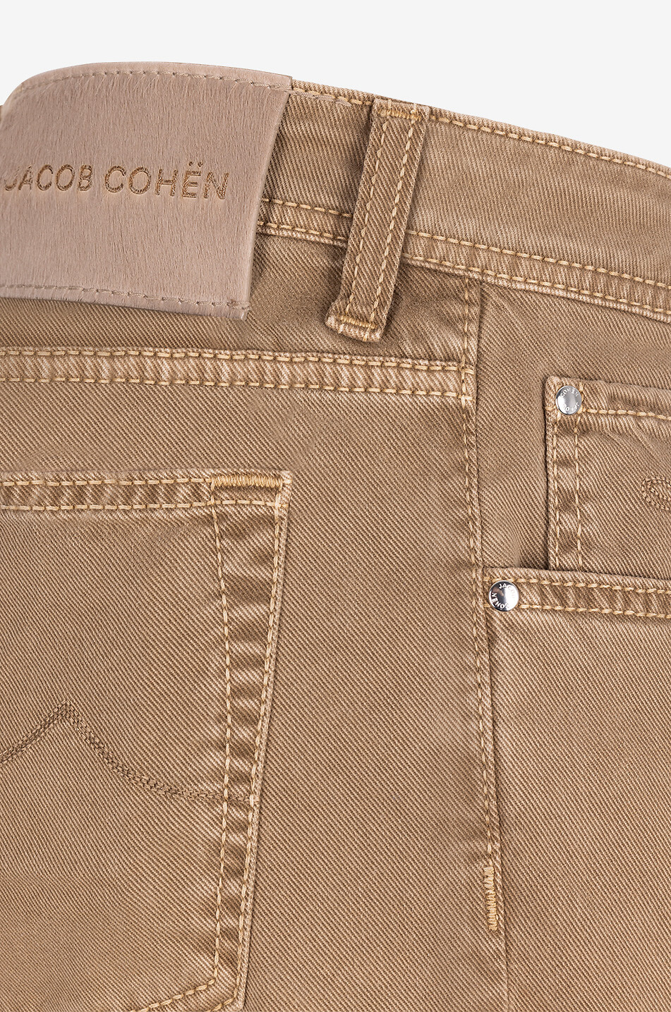 JACOB COHEN Jean droit teint en coton et lyocell Bard Homme MARRON 3