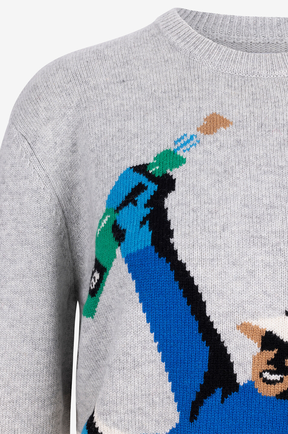 MC2 SAINT BARTH New Queen wool and viscose round-neck jumper Women GREY 3