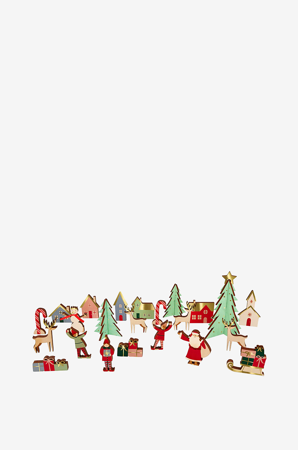 MERI MERI Calendrier de l'avent Festive Village Bébé Incolore 3