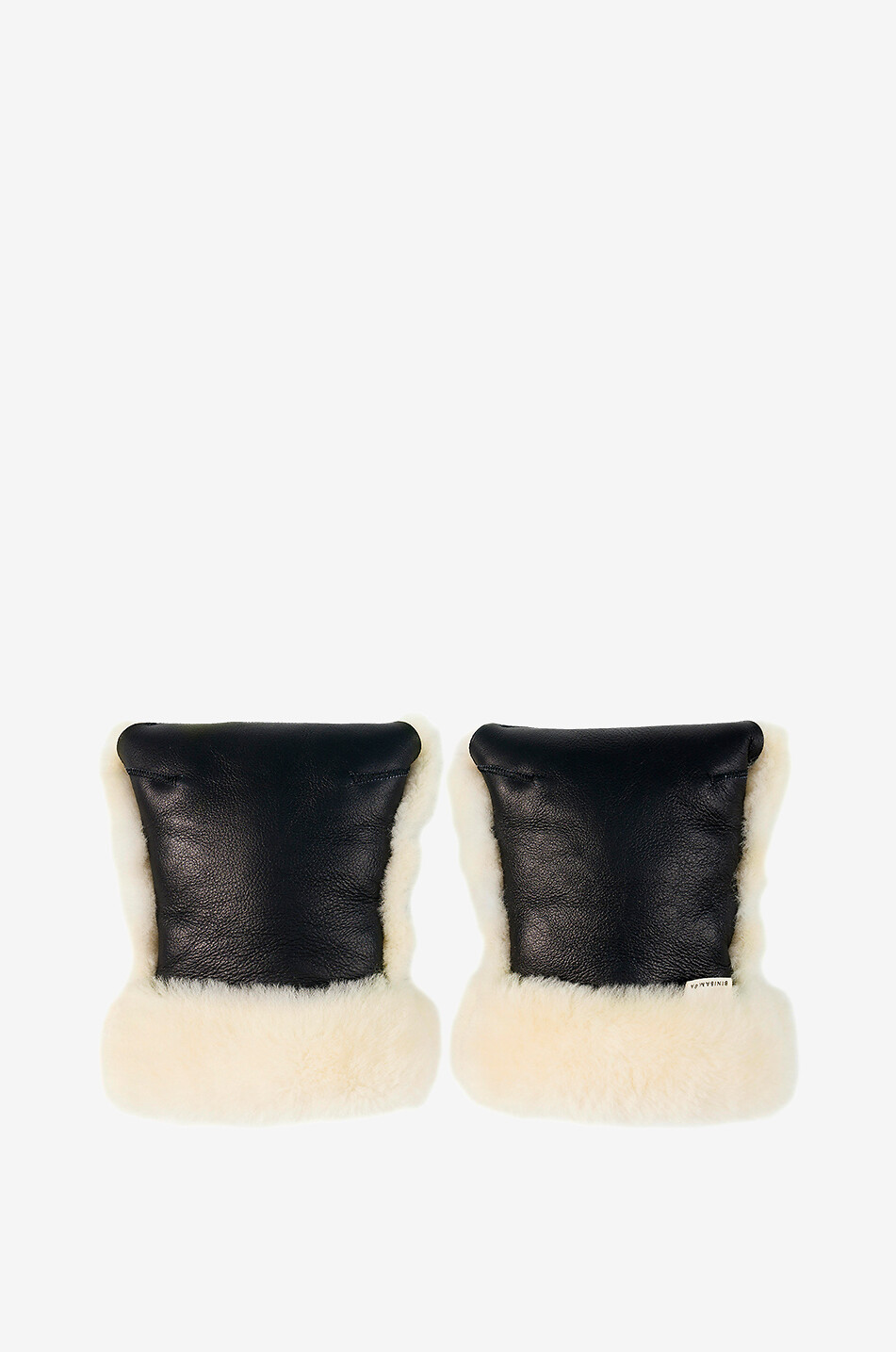 Milk Coated Buggy shearling pram mittens