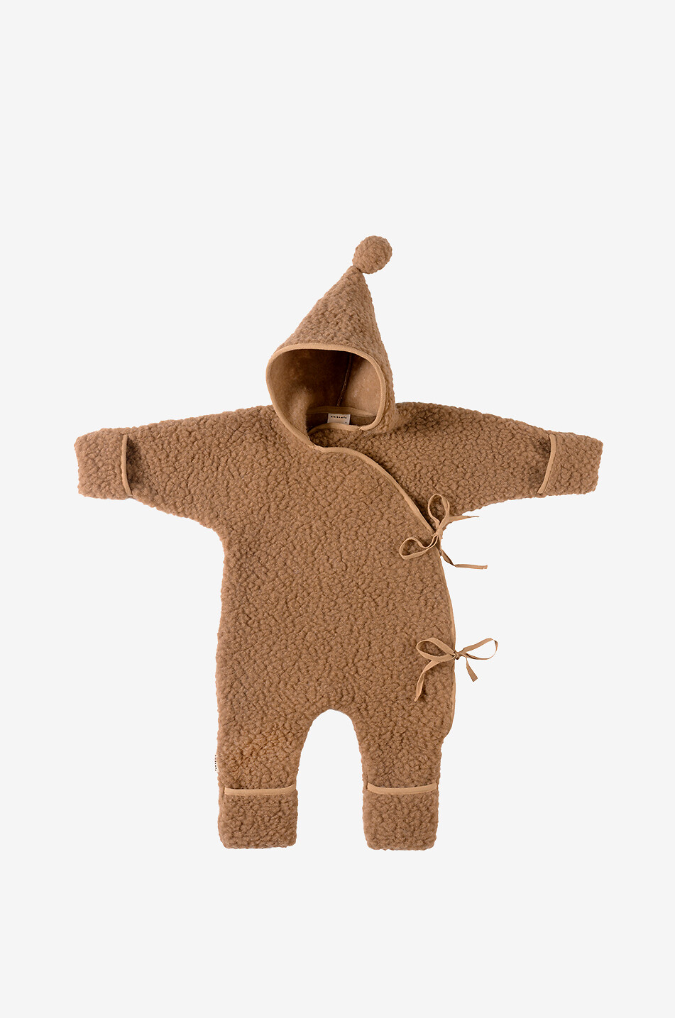 Pilote bébé en laine mérinos à capuche Bruno Snugglesuit