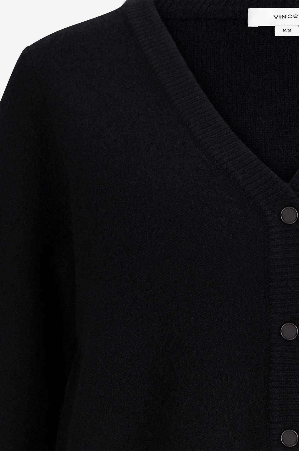 VINCE Cardigan en cachemire à col V Femme NOIR 3