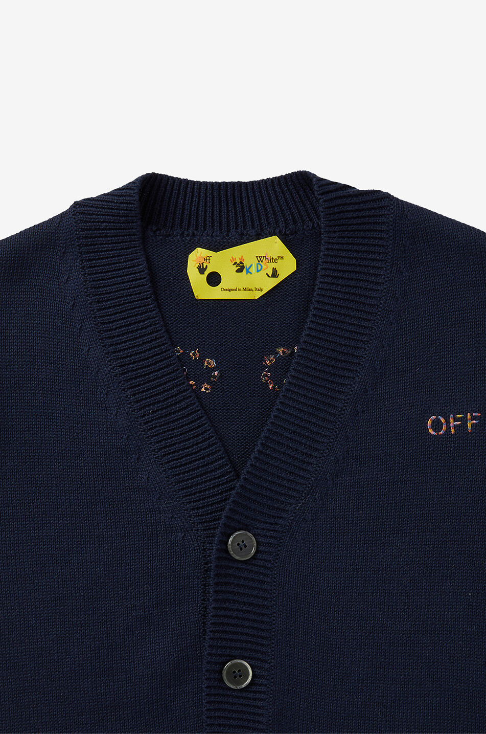 OFF WHITE Cardigan en coton garçon Arrow Garçon BLEU FONCE 3