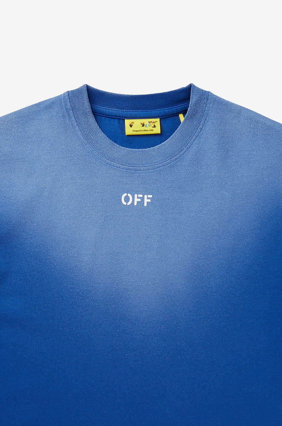 OFF WHITE Off boys' cotton T-shirt Boy BLUE 3