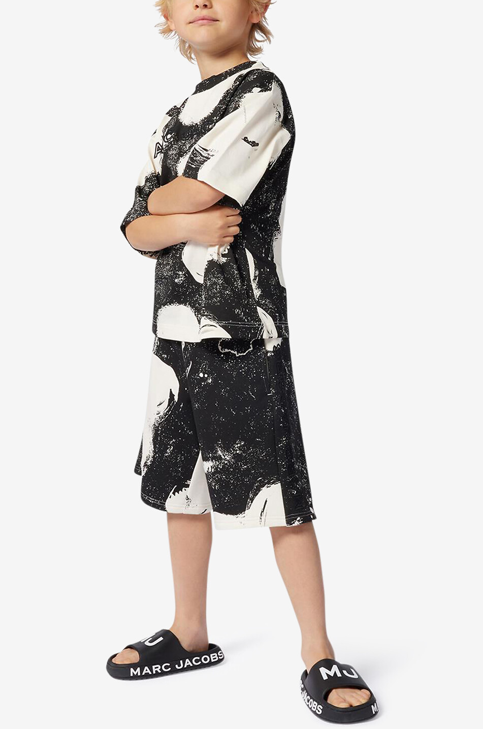 MARC JACOBS Bermuda en molleton garçon Daisies Garçon NOIR 3