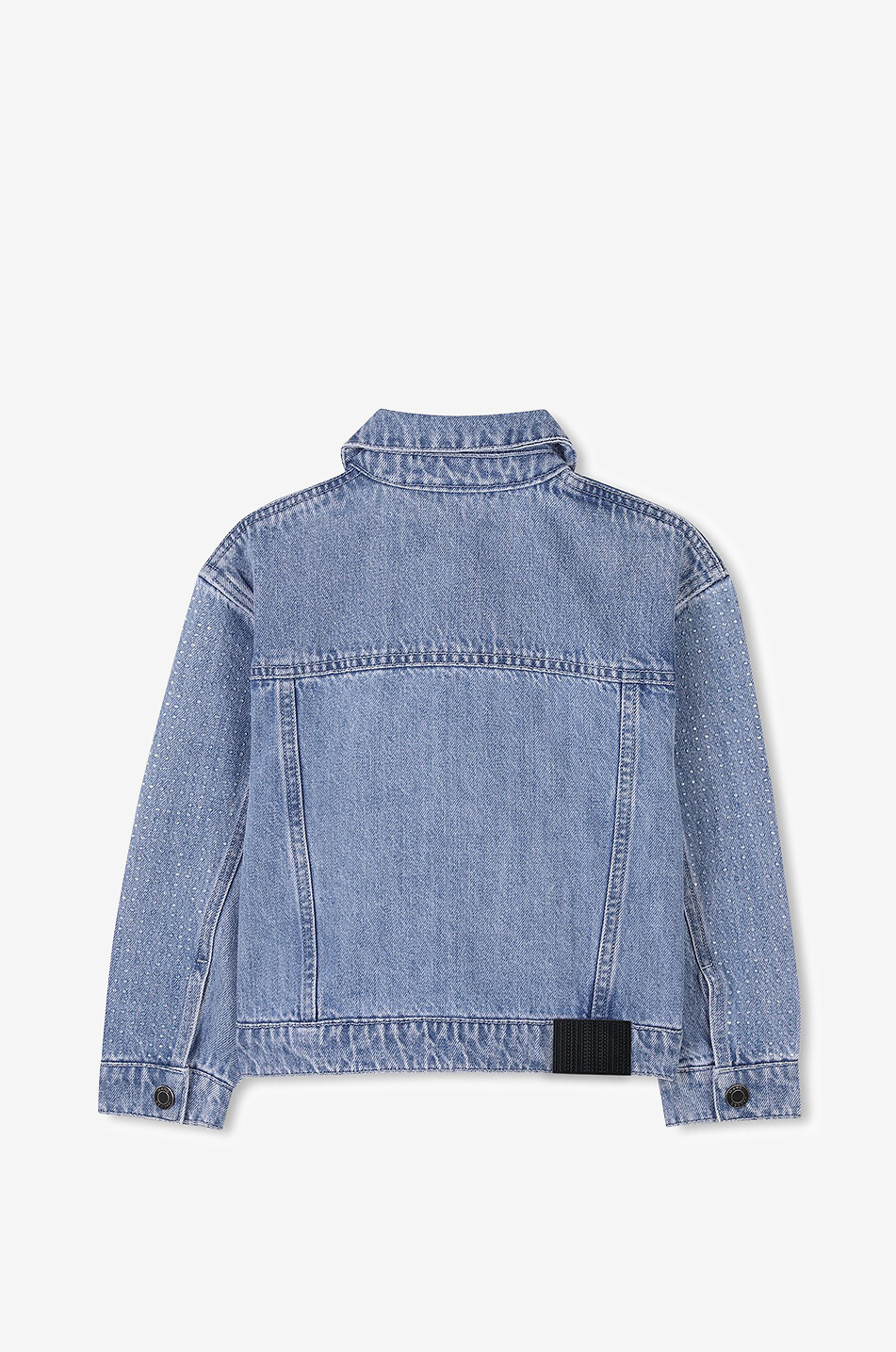 MARC JACOBS Ausgewaschene Mädchen-Jeansjacke mit Strass Mädchen BLAU 2