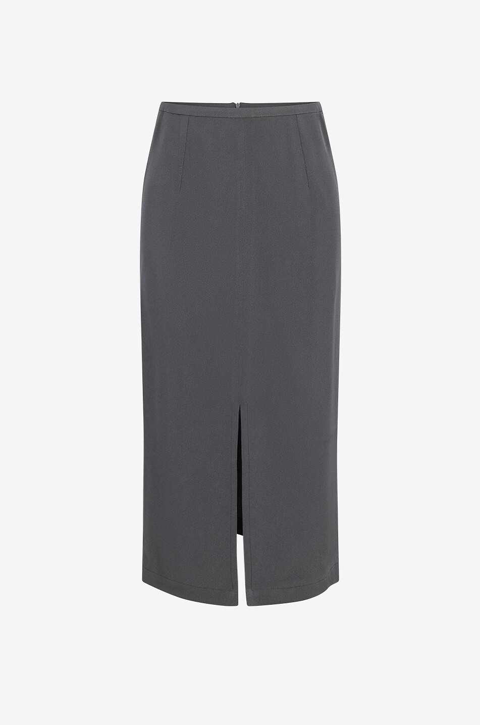 THE FRANKIE SHOP Jupe midi en acétate et viscose Judy Femme KAKI 1