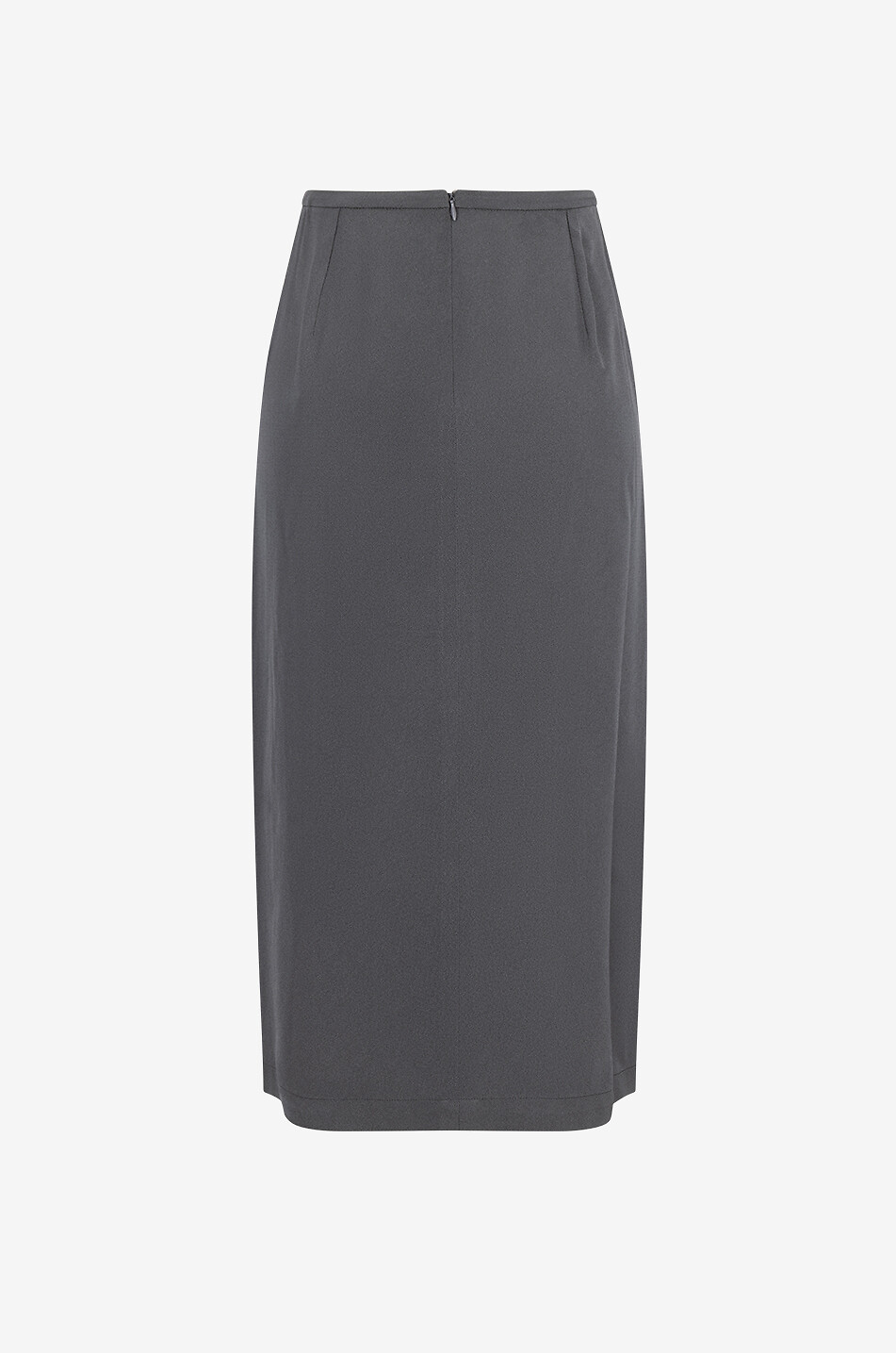 THE FRANKIE SHOP Jupe midi en acétate et viscose Judy Femme KAKI 2