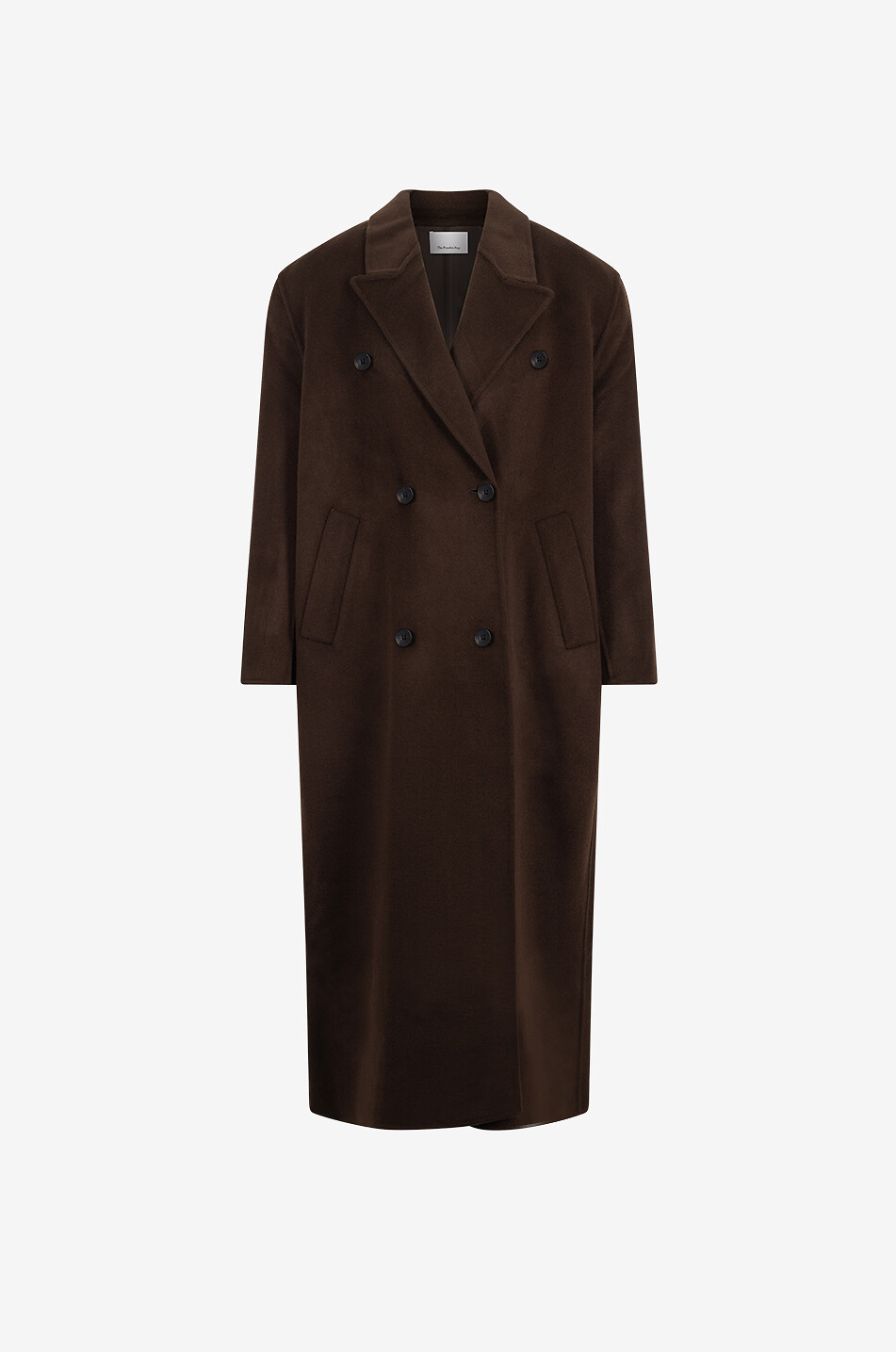 THE FRANKIE SHOP Gaia double-breasted wool long coat Women BROWN 1
