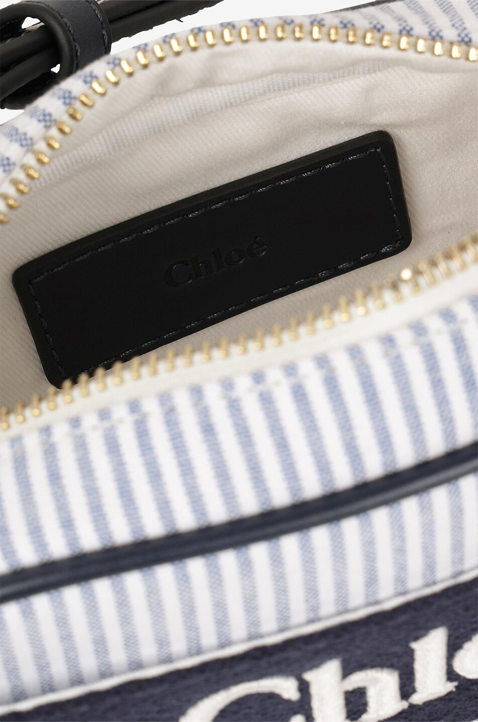 CHLOE Chloé Camera girls' striped fabric shoulder bag Girl DARK BLUE 4