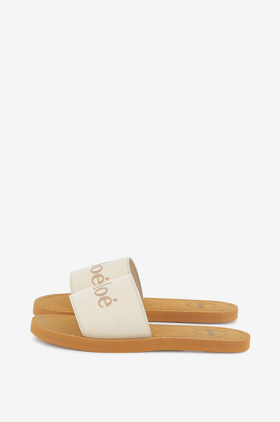 CHLOE Flache Mädchen-Pantoletten aus Stoff Chloé Mädchen CREMEFARBEN 1