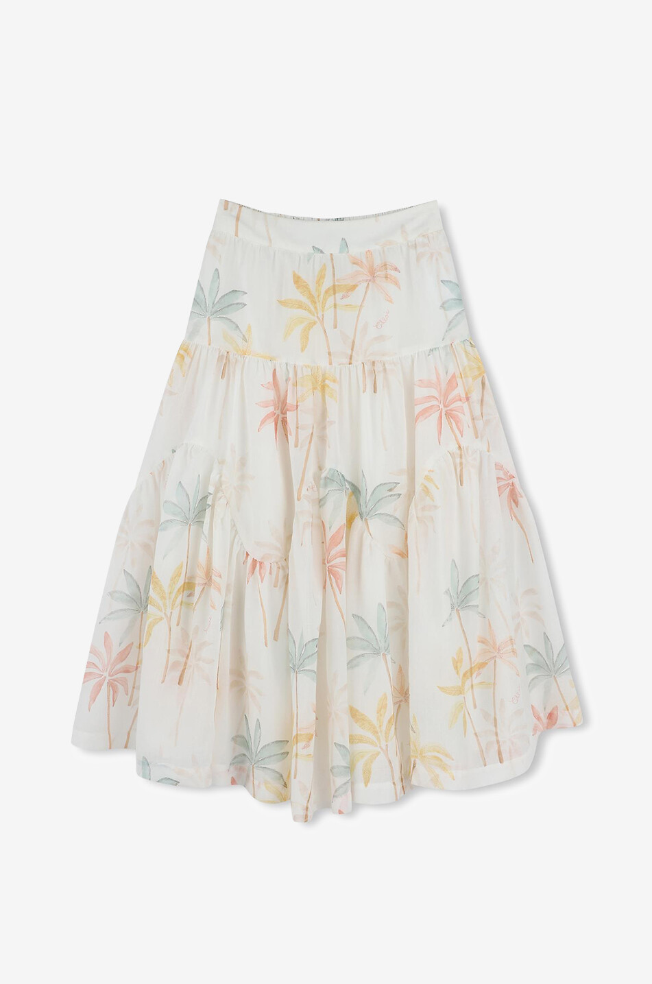 CHLOE Jupe à volants étagée longue fille Palmiers Fille MULTICOLORE 1