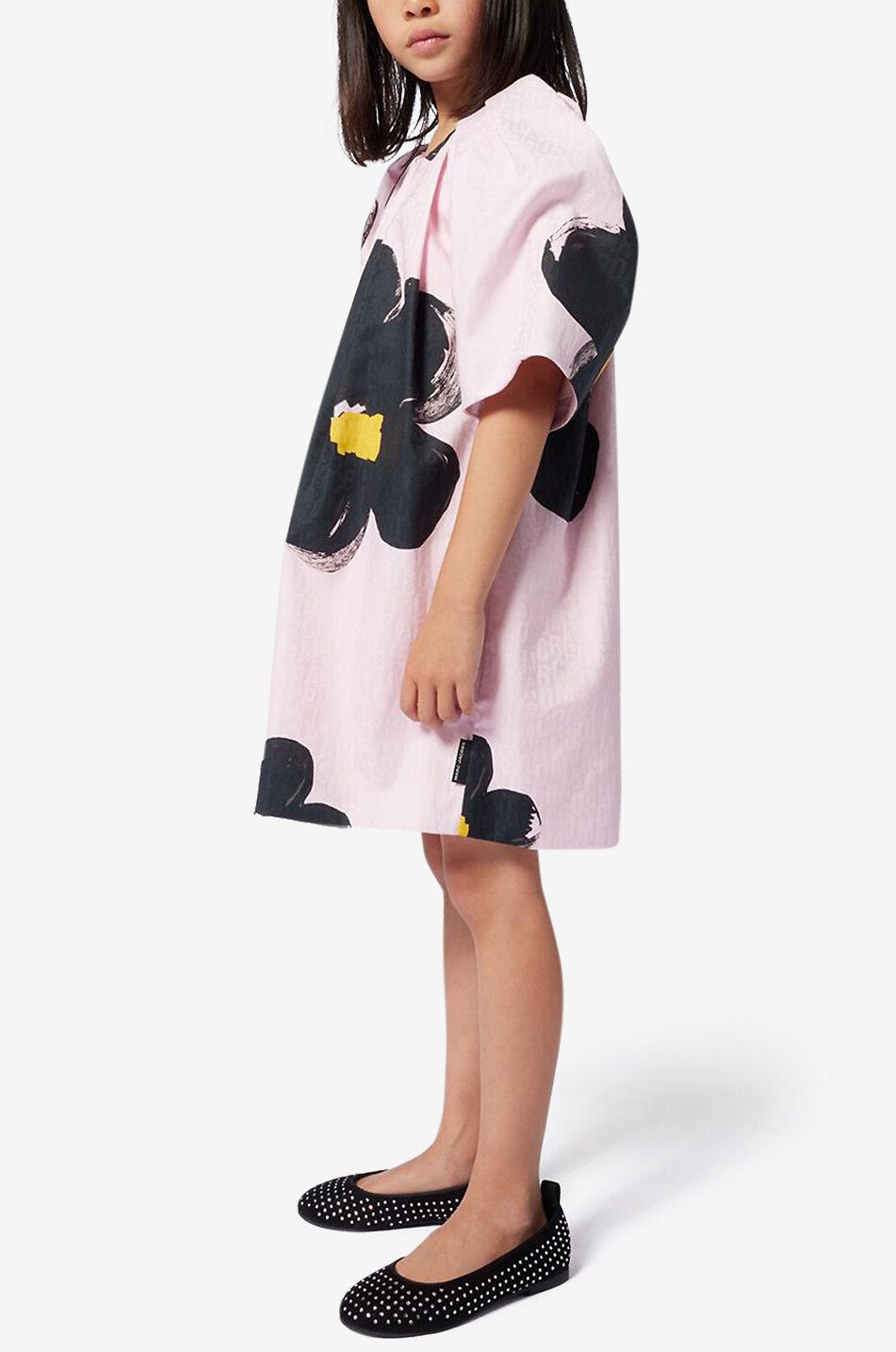 A-förmiges Mädchenkleid aus Jacquard Daisie