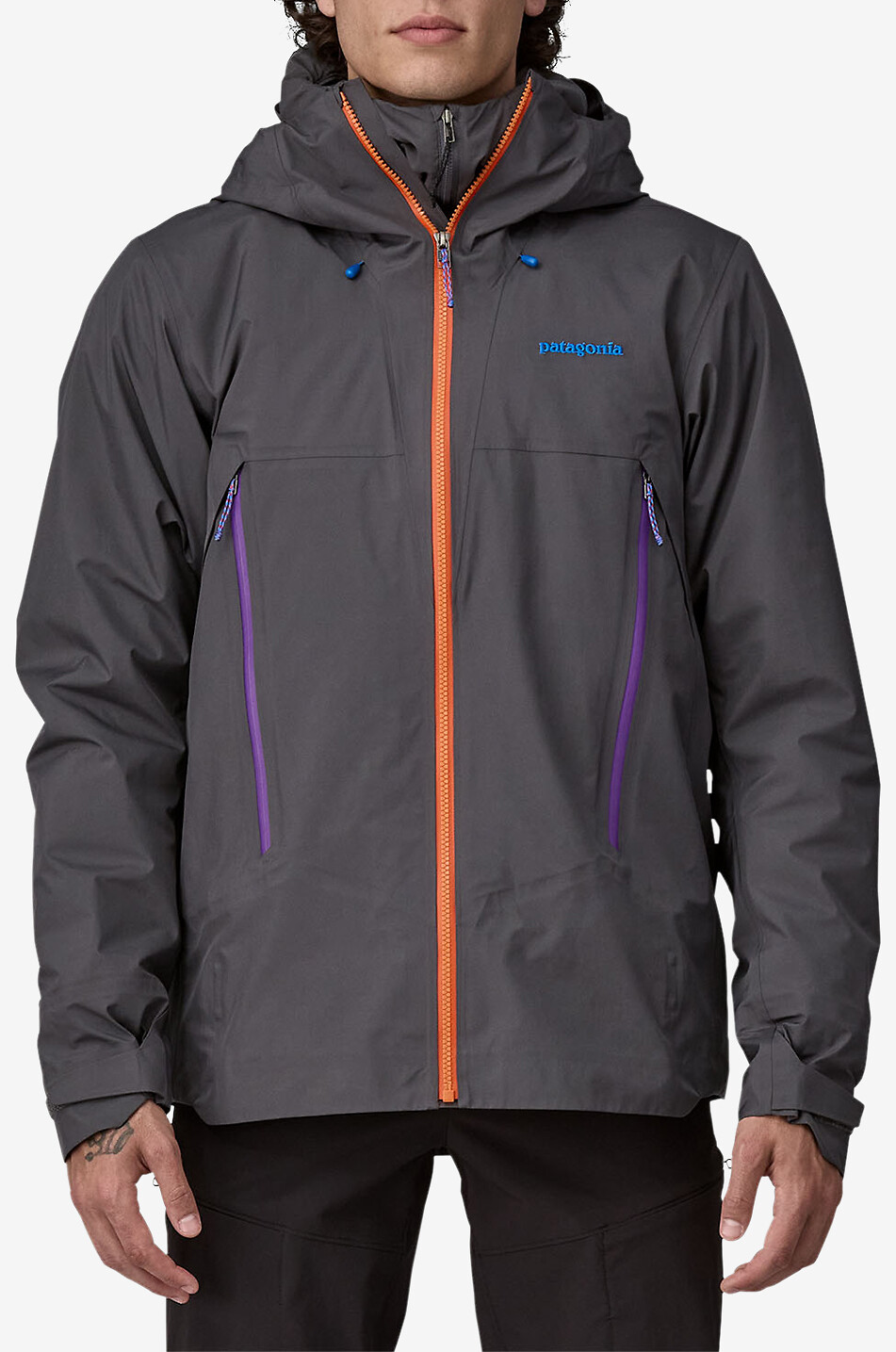PATAGONIA M Super Free Alpine padded hooded alpinism jacket Men GREY 3