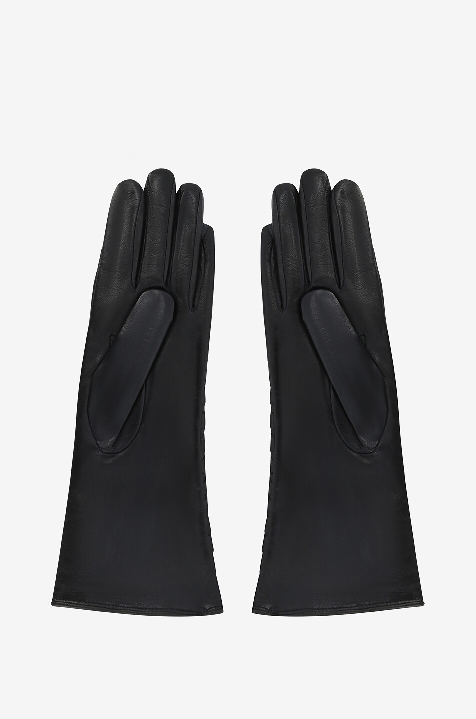 SERMONETA GLOVES Gewebte Handschuhe aus Leder Damen SCHWARZ 2
