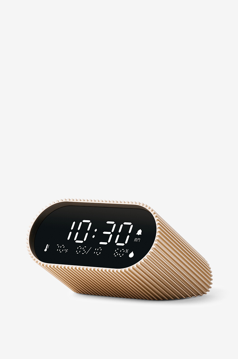 COMPUTERWORKS LCD-Wecker mit Temperatur- und Luftfeuchtigkeitsanzeige Lexon Ray Clock Haus GOLDEN 1