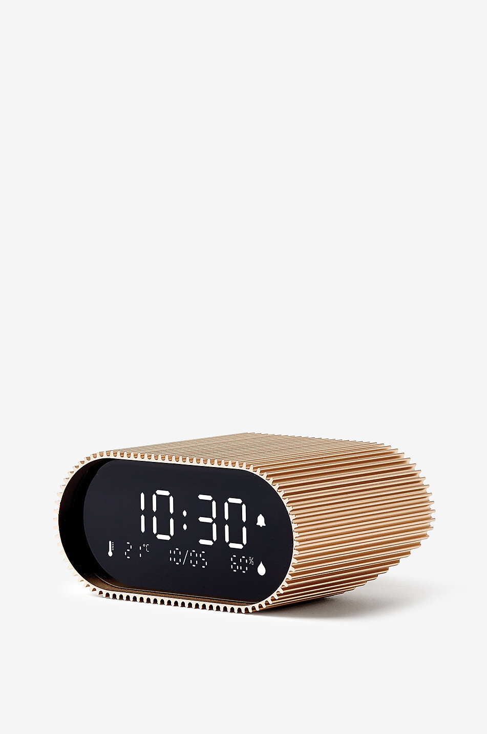 COMPUTERWORKS LCD-Wecker mit Temperatur- und Luftfeuchtigkeitsanzeige Lexon Ray Clock Haus GOLDEN 2