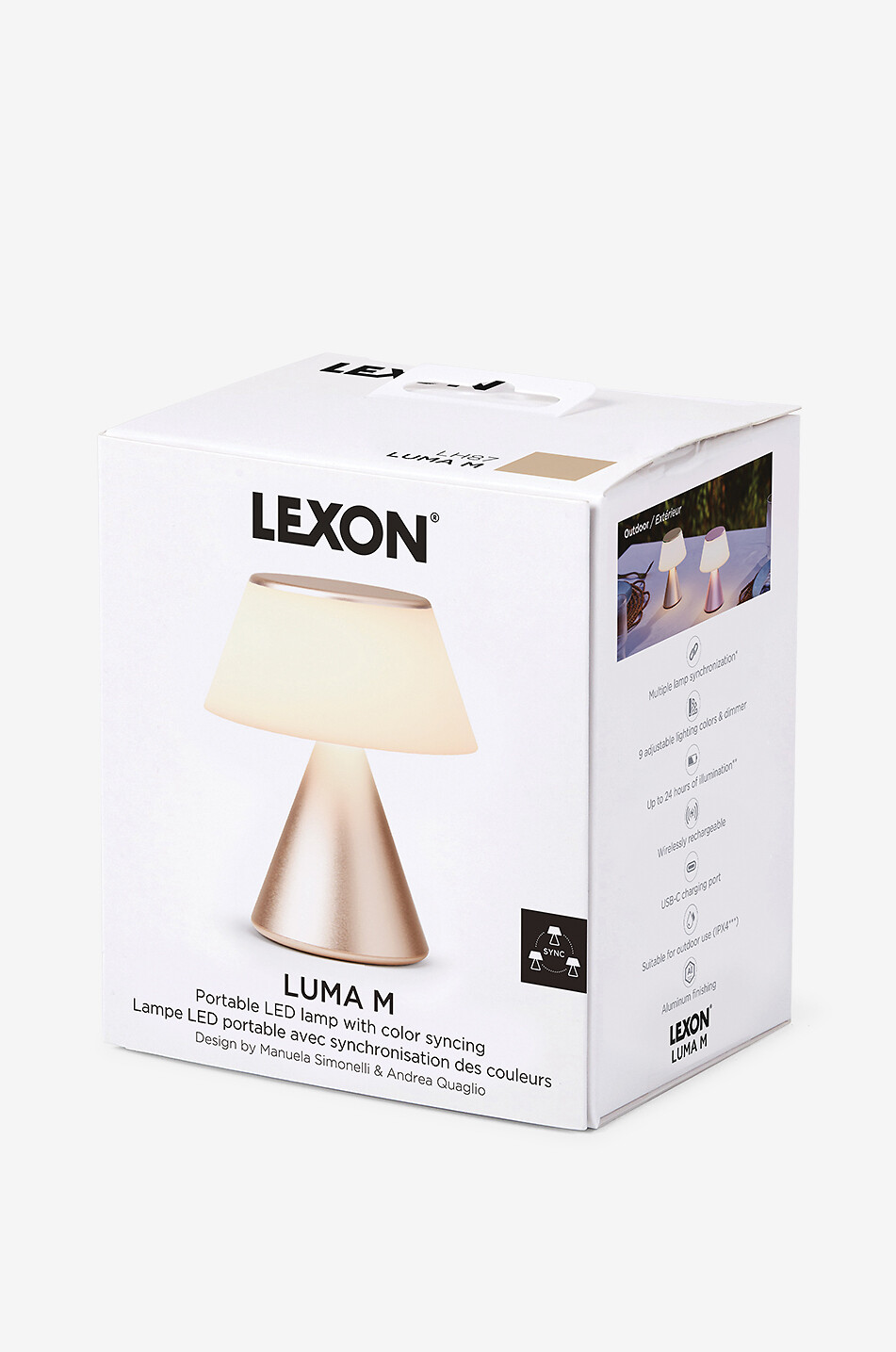 COMPUTERWORKS Lexon Luma M waterproof LED Table lamp Home GOLDEN 8