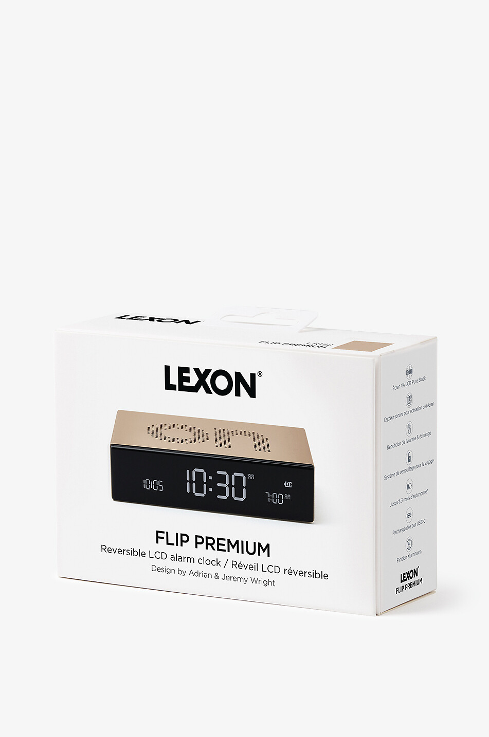 COMPUTERWORKS Lexon Flip Premium reversible alarm clock Home GOLDEN 5