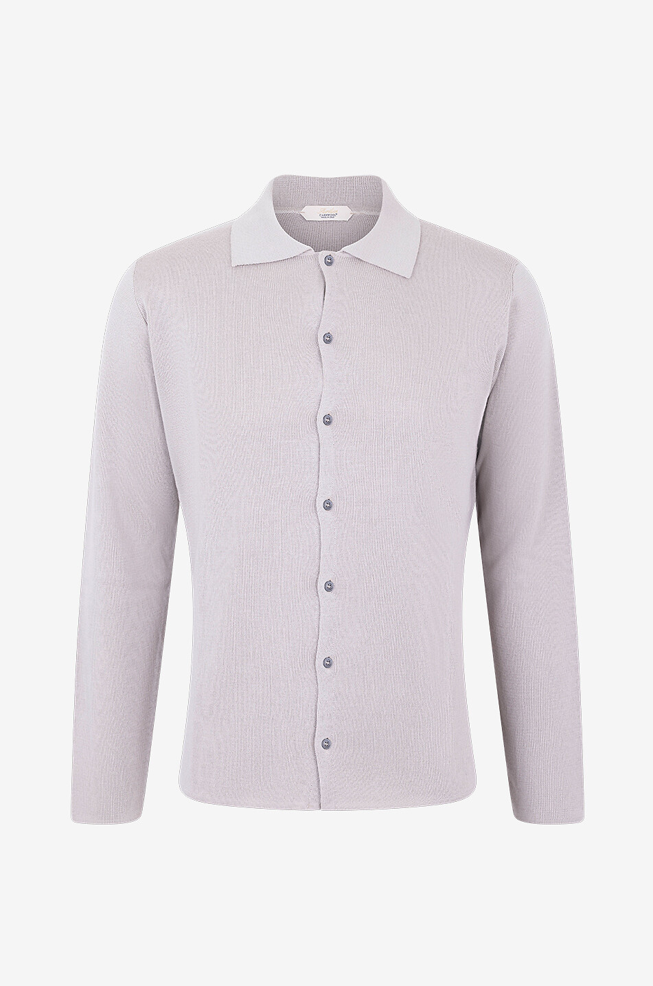 Merino wool long-sleeved knit shirt