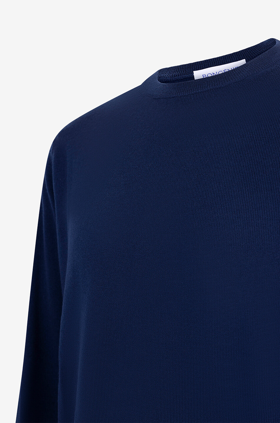 BONGÉNIE Pullover mit Rundhalsausschnitt aus Wolle Herren DUNKELBLAU 3