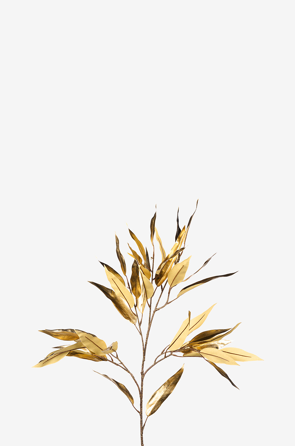 Gold-tone foliage branch