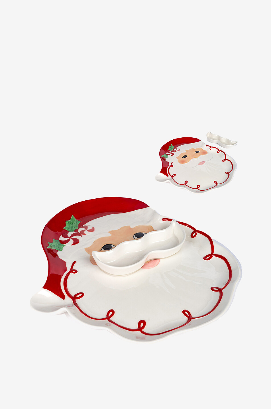 Plat et moustache en dolomite Santa Claus