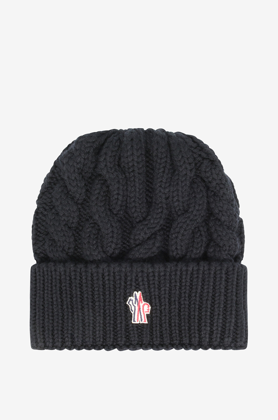 Après-Ski cable-knit virgin wool beanie with logo patch