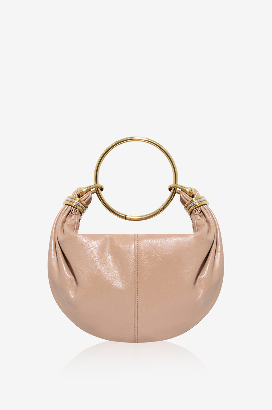 CHLOE Bracelet Hobo Small grained leather handbag Women PINK 1