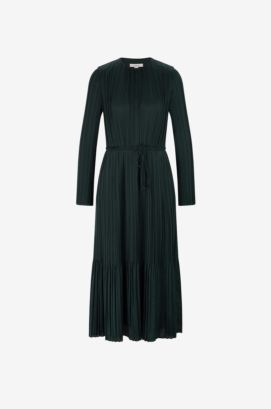 Robe longue microplissée