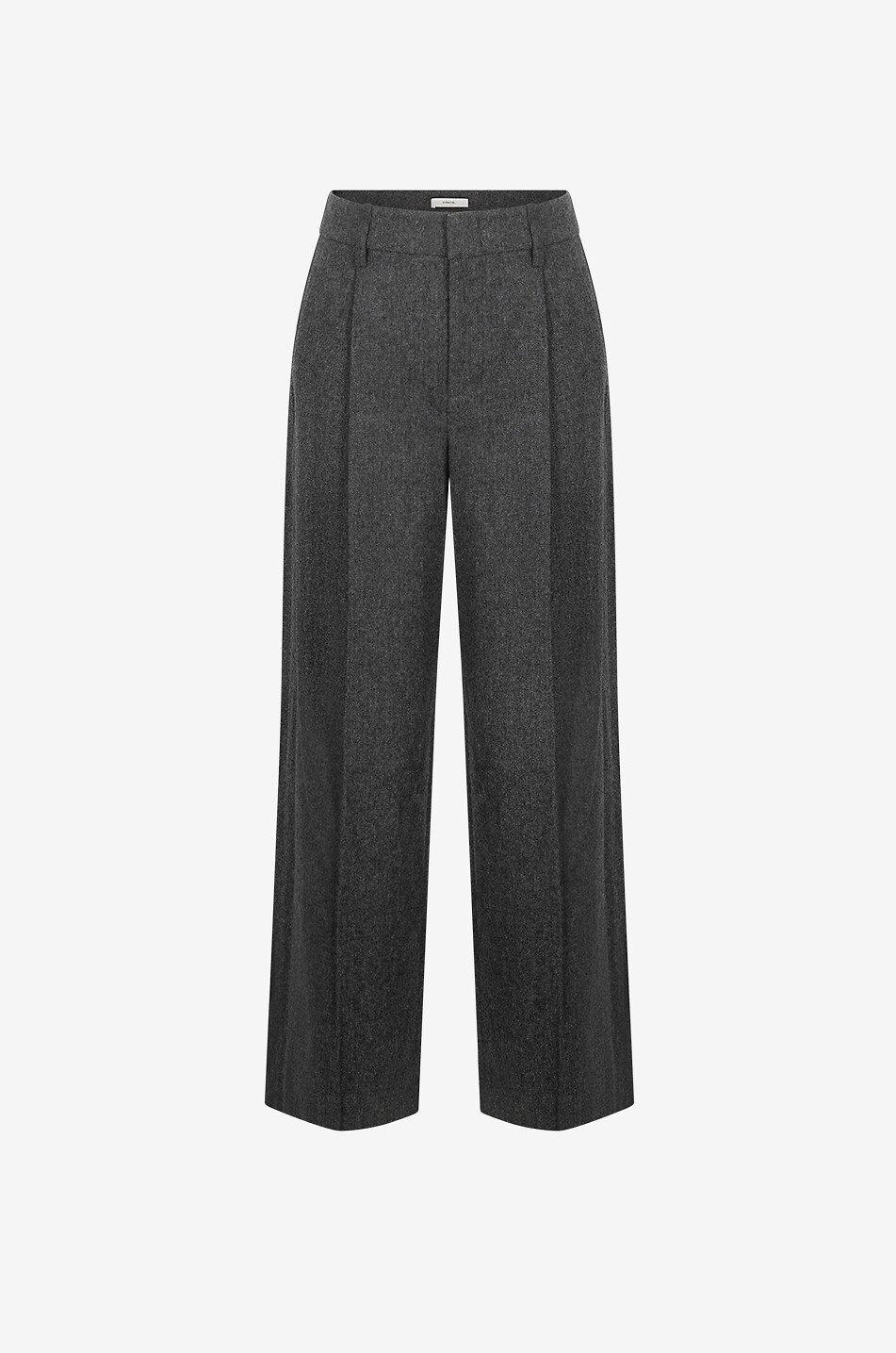 Hose mit weitem Bein aus Schurwolle und Viskose