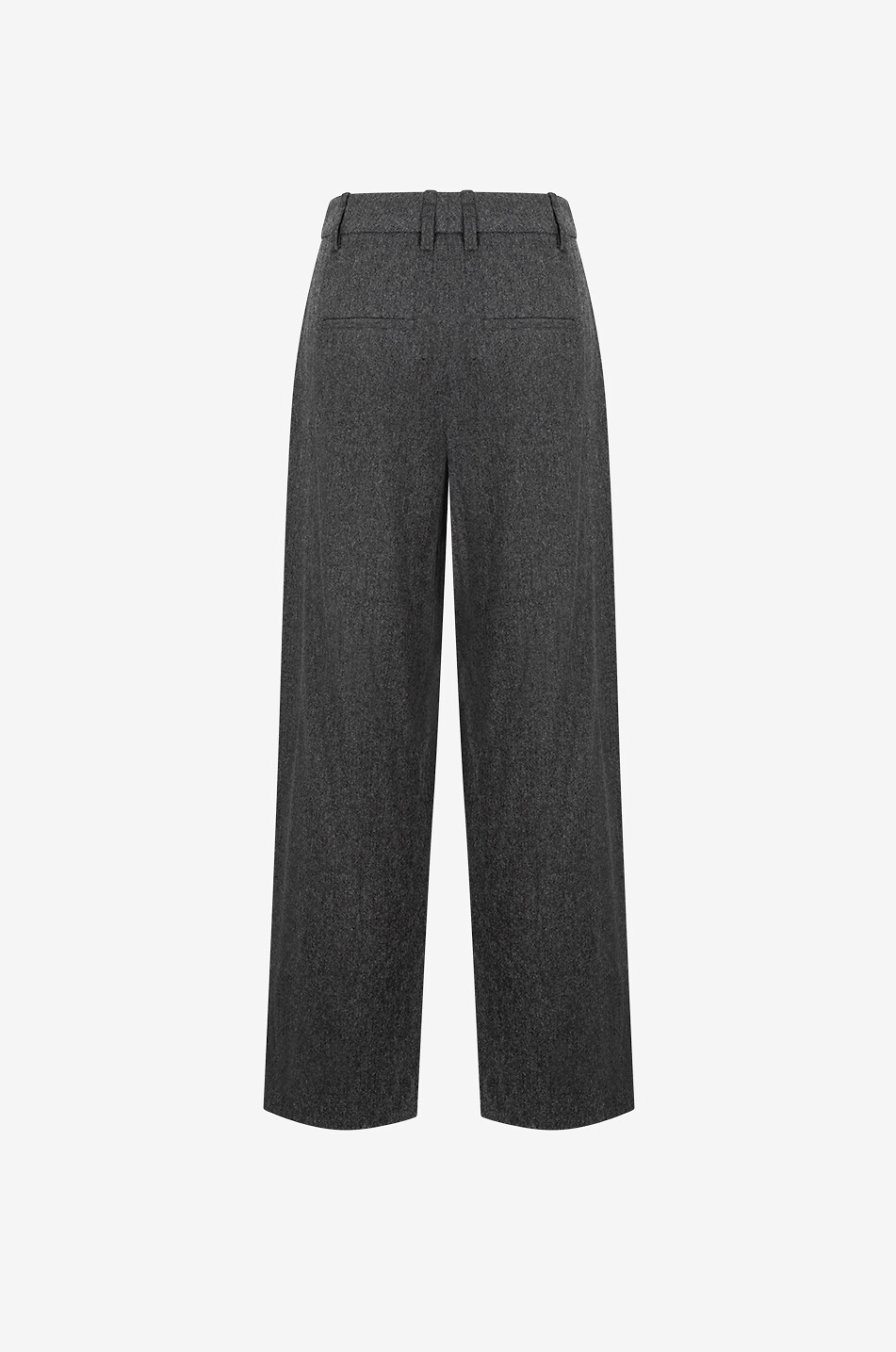Hose mit weitem Bein aus Schurwolle und Viskose