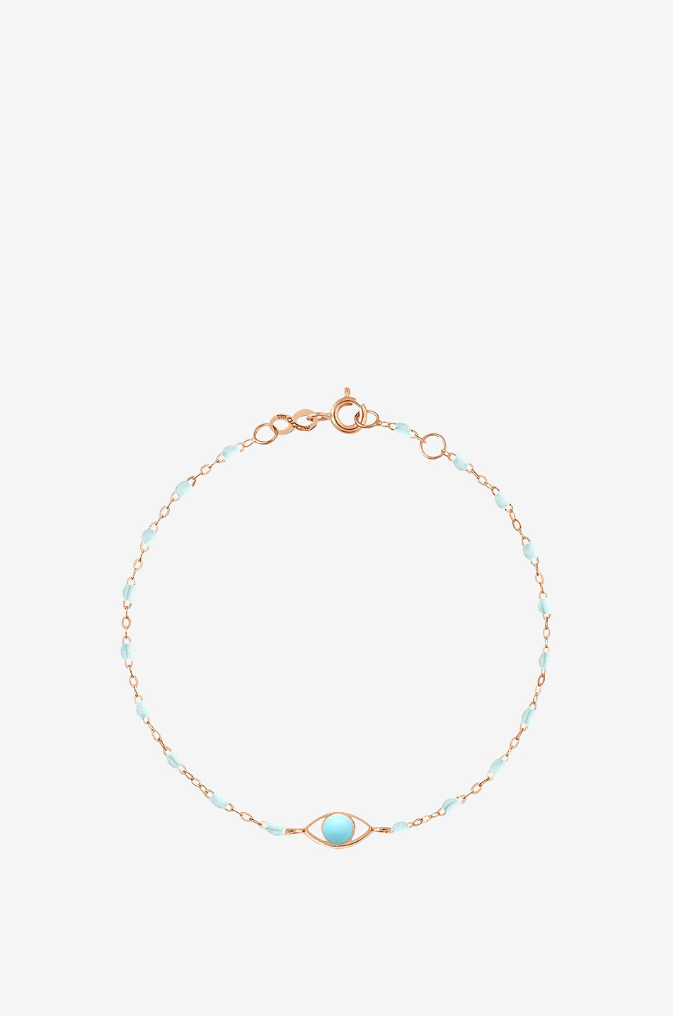 GIGI CLOZEAU Classique Gigi Eye Bleu Layette pink gold and resin bracelet Women LIGHT BLUE 1
