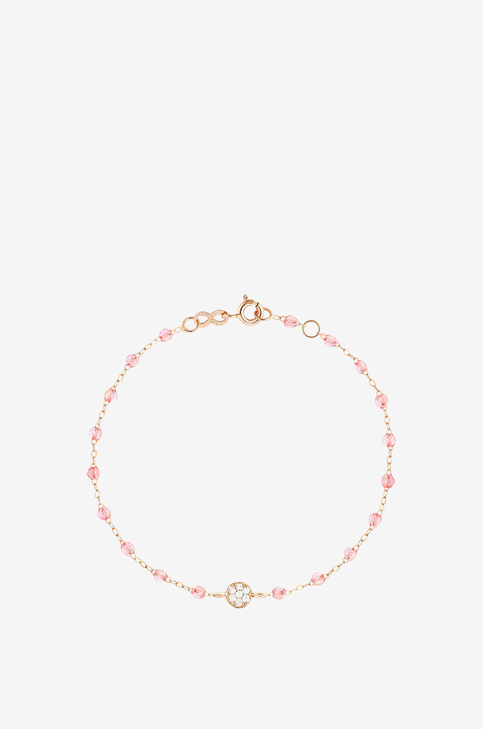 GIGI CLOZEAU Puce Rosée pink gold and resin bracelet with diamonds Women PINK 1