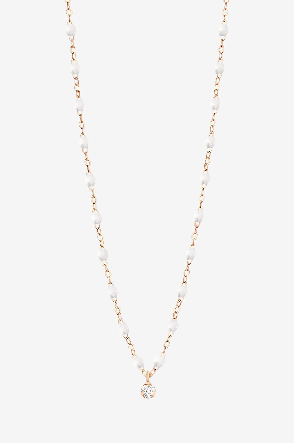 Collier en or rose et résine orné d'un diamant Classique Gigi