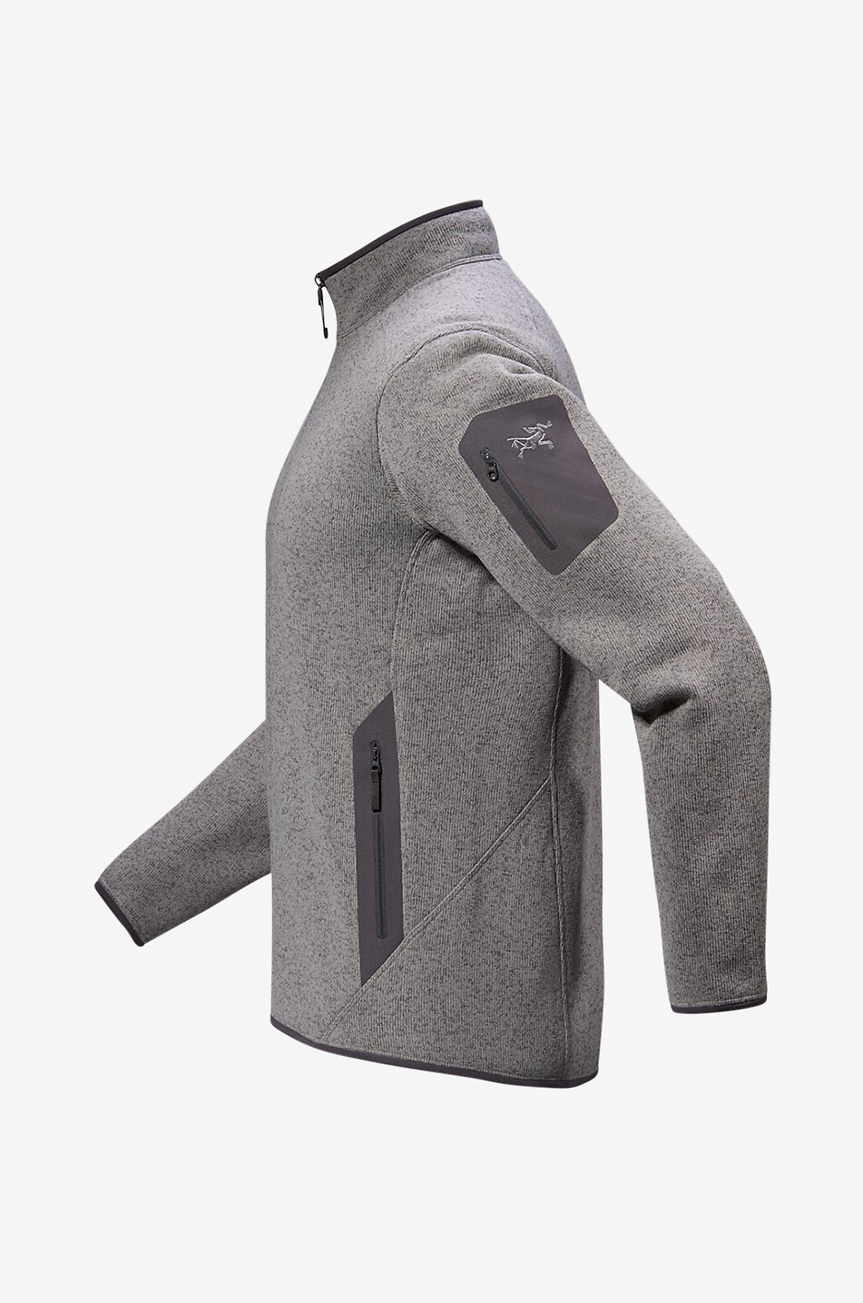 ARC'TERYX Covert fleece jacket with stand-up collar Women GREY 2