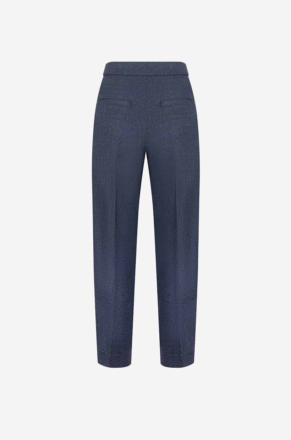 BRUNELLO CUCINELLI Pantalon à pinces en flanelle de laine Baggy Sartorial Femme GRIS FONCÉ 2