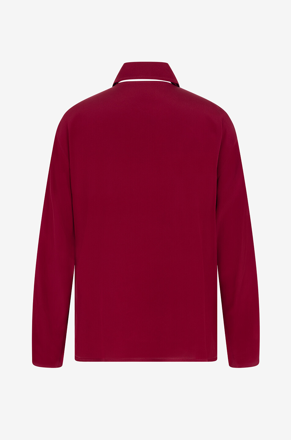 Blouse en soie à volant