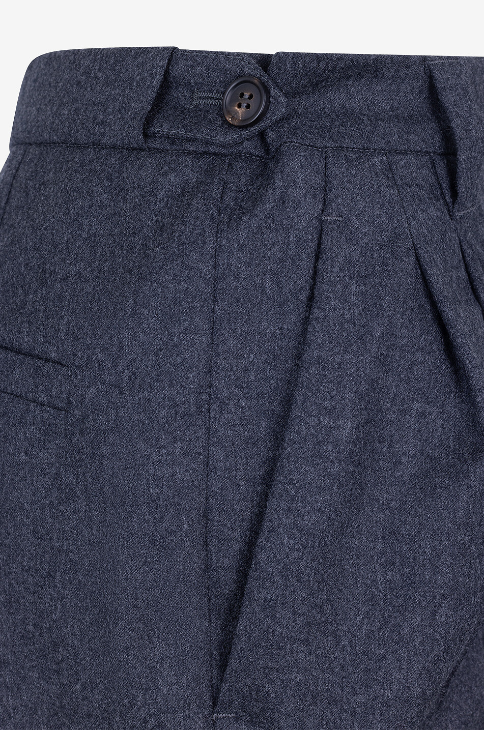 BRUNELLO CUCINELLI Pantalon à pinces en flanelle de laine Baggy Sartorial Femme GRIS FONCÉ 3