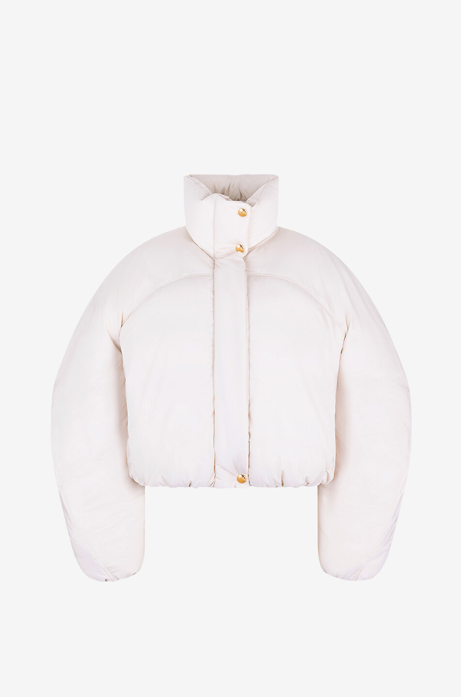 JACQUEMUS Kurze voluminöse Daunenjacke La Doudoune Courte Caraco Damen WEISS 1