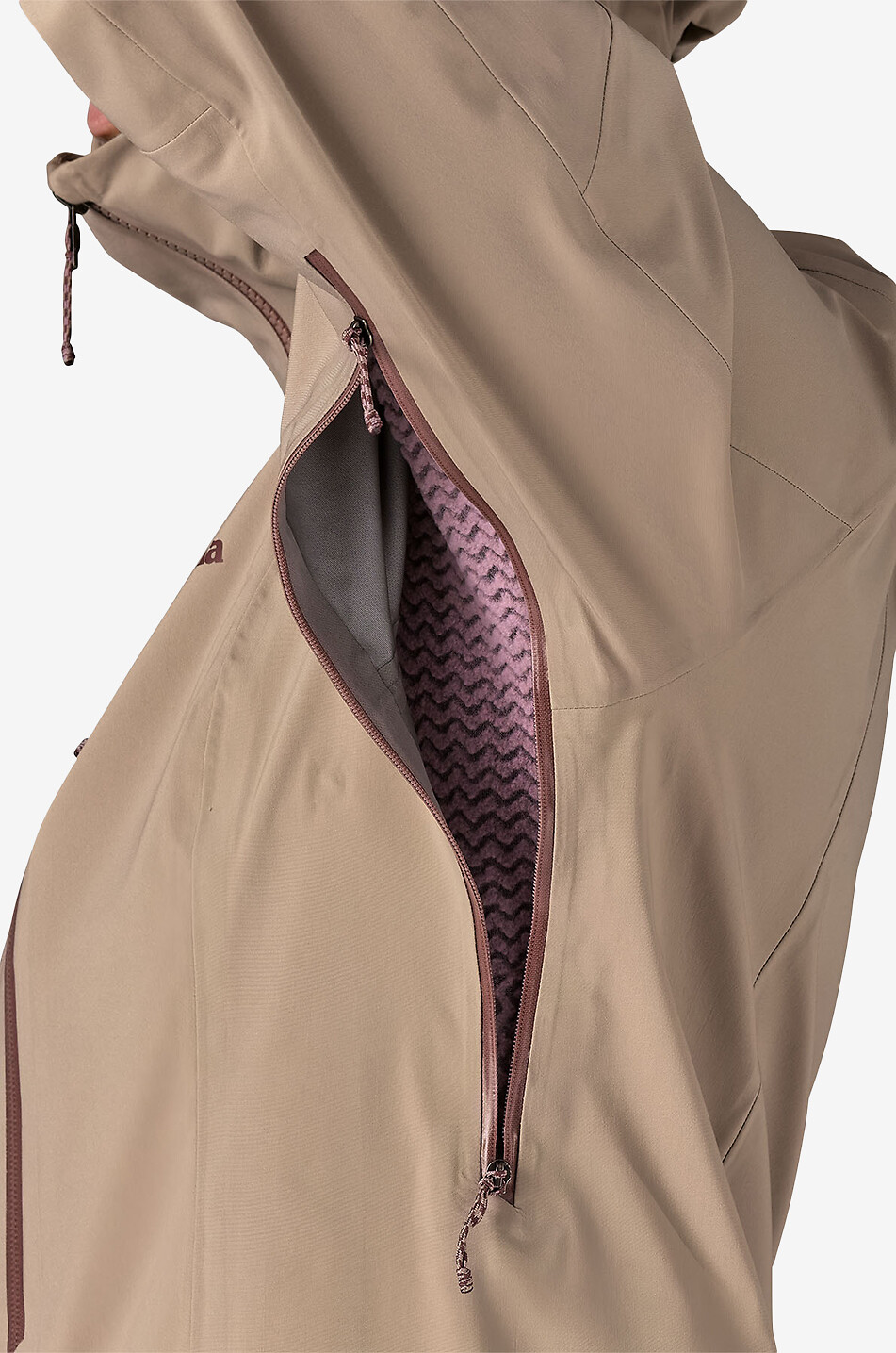 PATAGONIA Stormstride waterproof snowboard shell jacket Women BEIGE 5