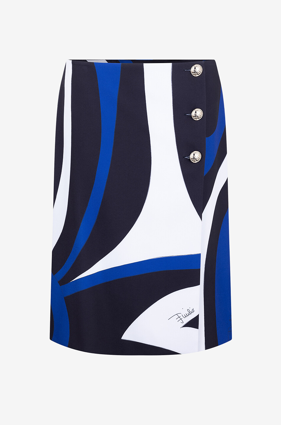 PUCCI Marmo cady wrap skirt Women BLUE 1