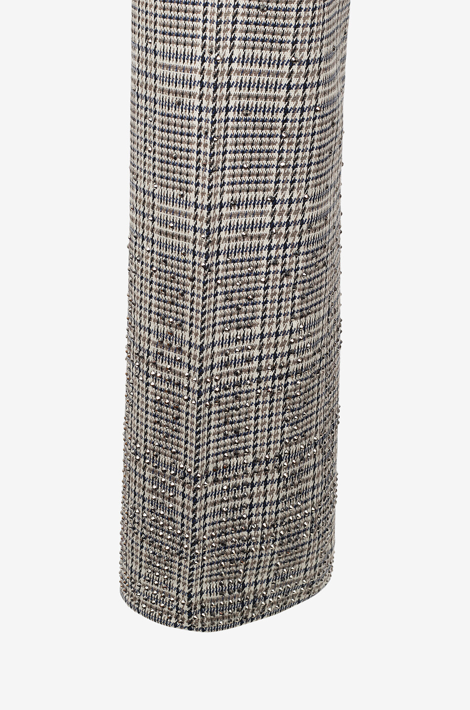 Faith studded checked straight-leg trousers