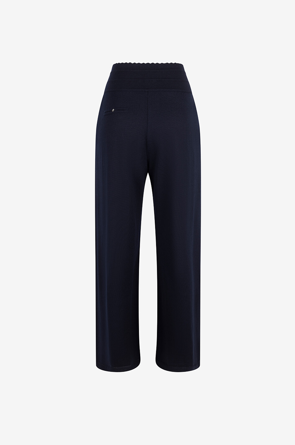 MOLLI Pantalon à pinces large en maille Lauren2 Femme BLEU FONCE 2