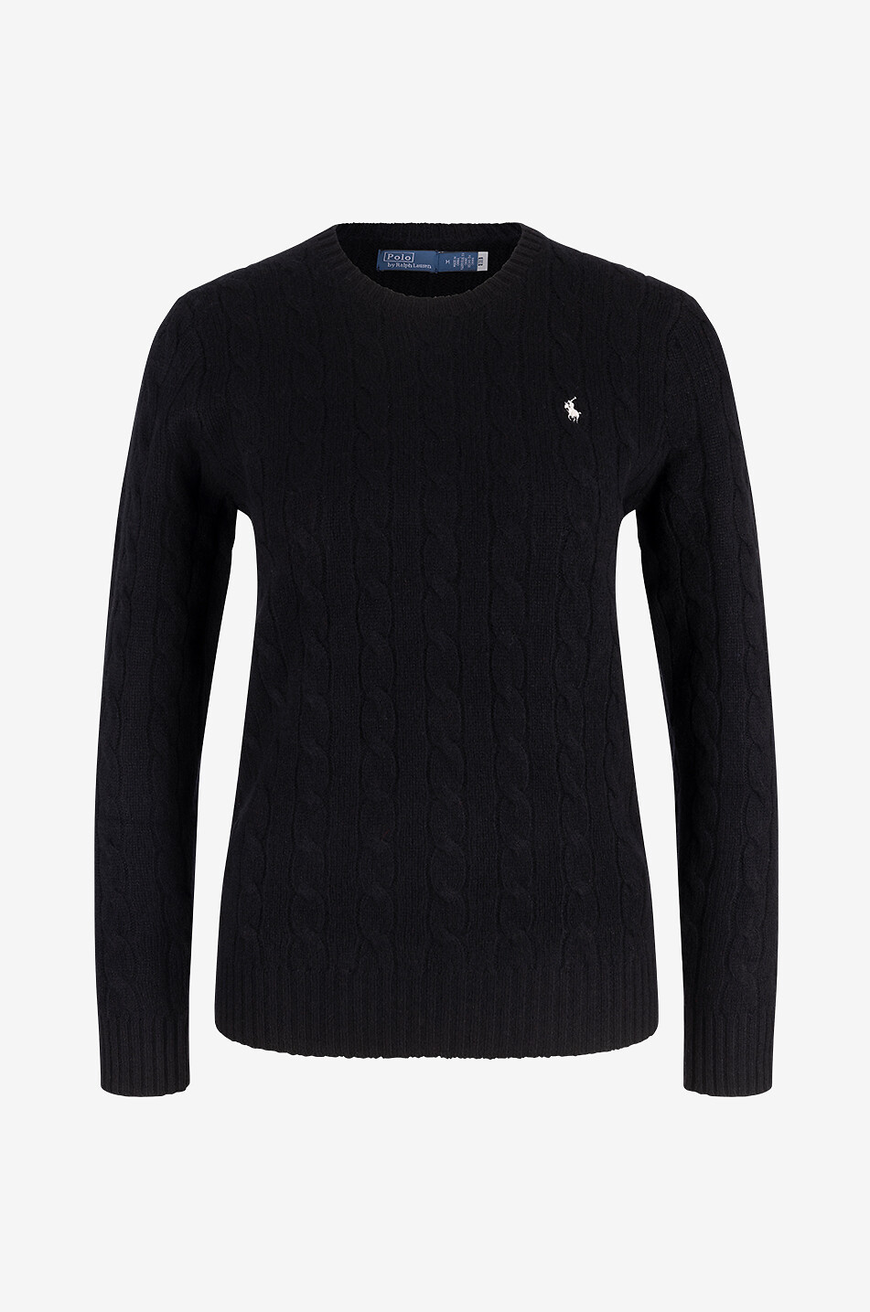 Ralph lauren black cable knit sweater best sale