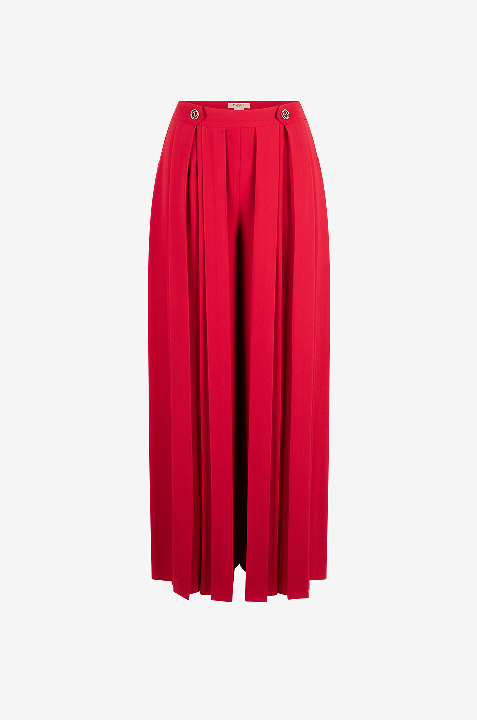 Plissierte Hose mit weitem Bein