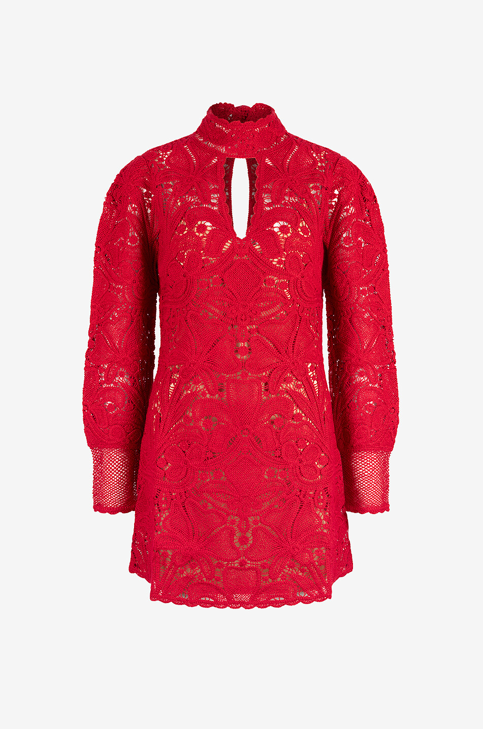 Robe courte en dentelle